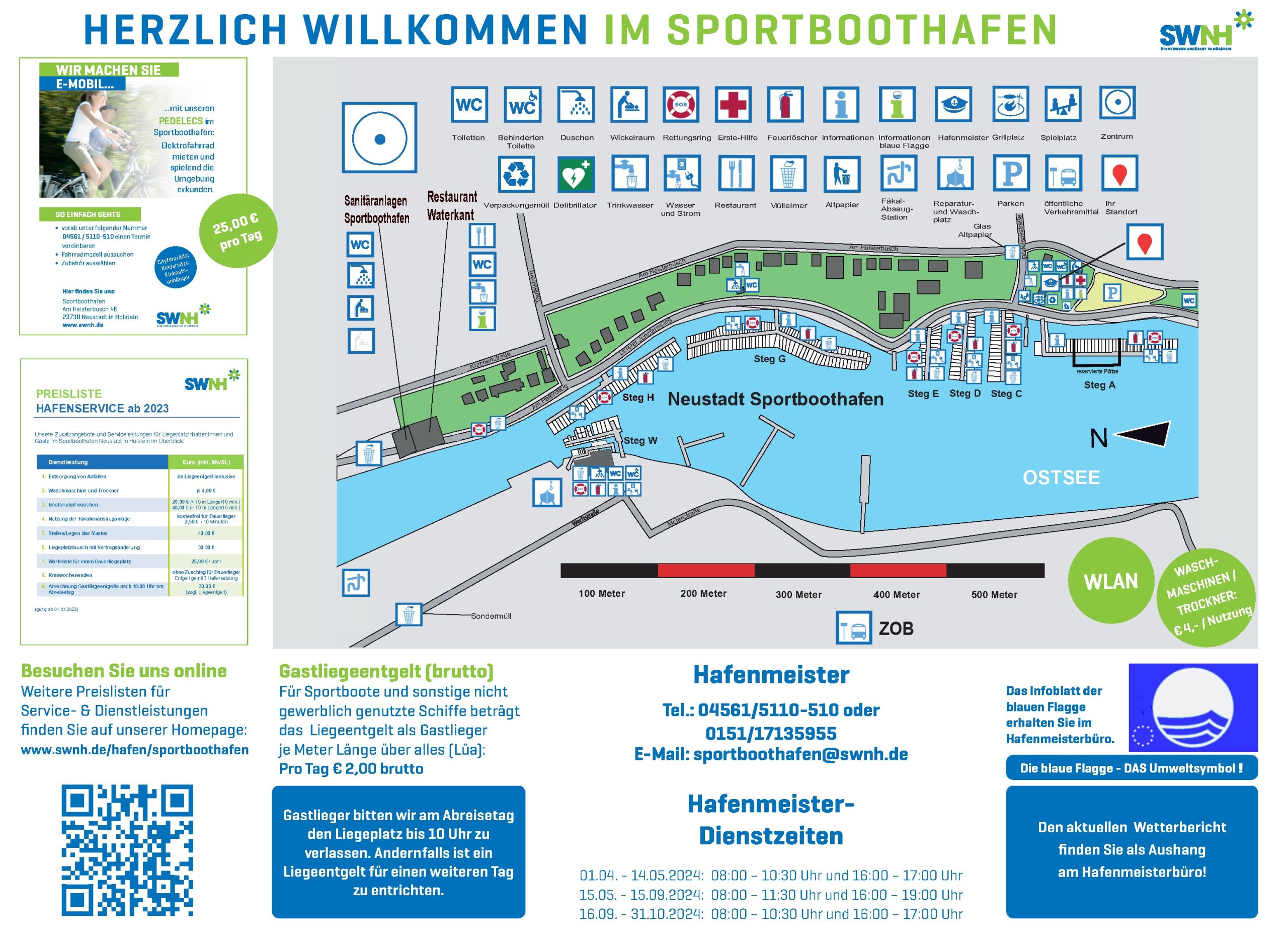 2024 03 14 Hafenkarte Sportboothafen Hafenmeisterbüro 2024